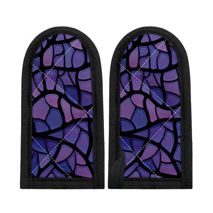 Purple Stained Glass Mosaic Print Skillet Handle Cover