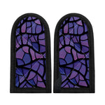 Purple Stained Glass Mosaic Print Skillet Handle Cover