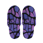 Purple Stained Glass Mosaic Print Slippers