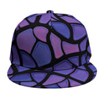 Purple Stained Glass Mosaic Print Snapback Cap