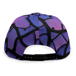Purple Stained Glass Mosaic Print Snapback Cap