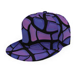 Purple Stained Glass Mosaic Print Snapback Cap
