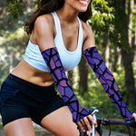 Purple Stained Glass Mosaic Print Sun Protection Arm Sleeves