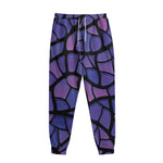Purple Stained Glass Mosaic Print Sweatpants