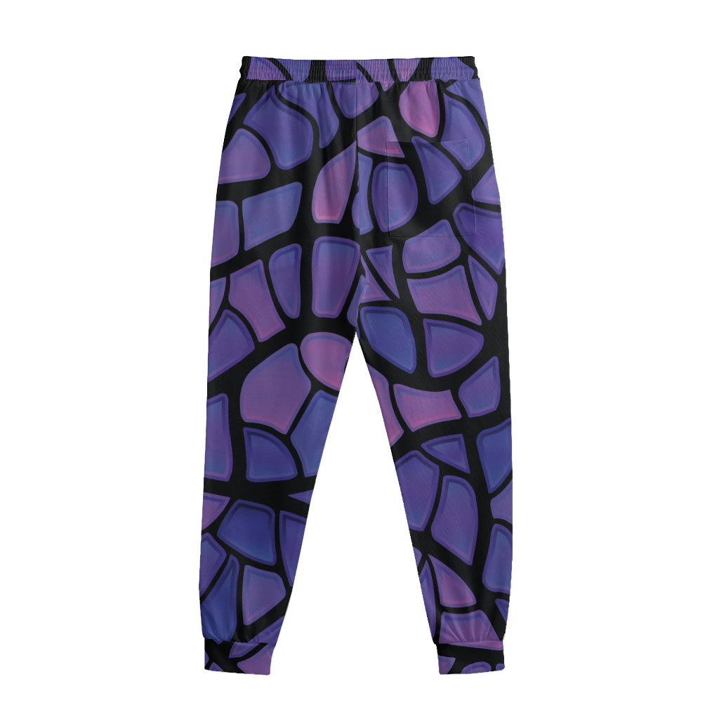 Purple Stained Glass Mosaic Print Sweatpants