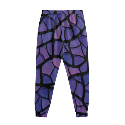 Purple Stained Glass Mosaic Print Sweatpants