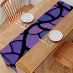 Purple Stained Glass Mosaic Print Table Runner