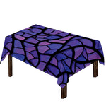 Purple Stained Glass Mosaic Print Tablecloth