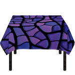 Purple Stained Glass Mosaic Print Tablecloth