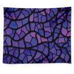 Purple Stained Glass Mosaic Print Tapestry