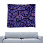 Purple Stained Glass Mosaic Print Tapestry
