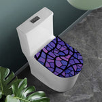 Purple Stained Glass Mosaic Print Toilet Lid Cover