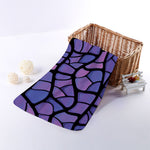 Purple Stained Glass Mosaic Print Towel