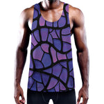 Purple Stained Glass Mosaic Print Training Tank Top