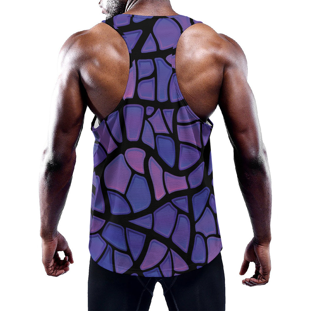Purple Stained Glass Mosaic Print Training Tank Top