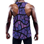 Purple Stained Glass Mosaic Print Training Tank Top