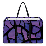 Purple Stained Glass Mosaic Print Utility Tote Bag