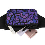 Purple Stained Glass Mosaic Print Waist Bag