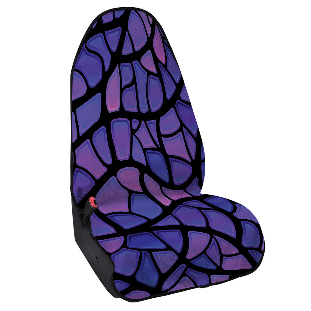 Purple Stained Glass Mosaic Print Waterproof Car Seat Cover