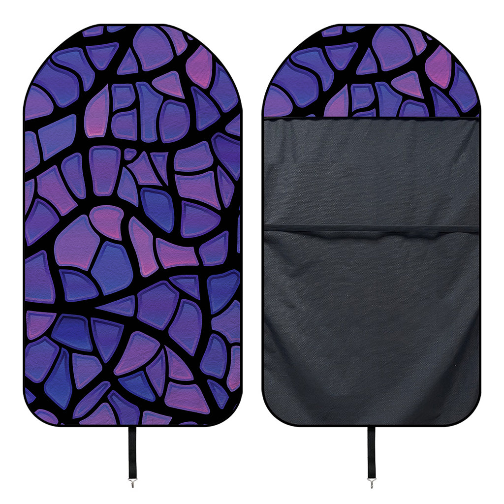 Purple Stained Glass Mosaic Print Waterproof Car Seat Cover