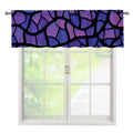 Purple Stained Glass Mosaic Print Window Valance