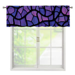 Purple Stained Glass Mosaic Print Window Valance