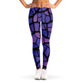 Purple Stained Glass Mosaic Print Women's Leggings