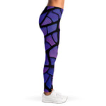 Purple Stained Glass Mosaic Print Women's Leggings