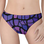 Purple Stained Glass Mosaic Print Women's Thong