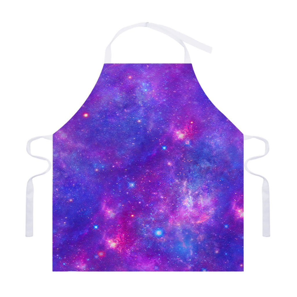 Purple Stardust Cloud Galaxy Space Print Adjustable Apron