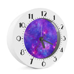 Purple Stardust Cloud Galaxy Space Print Alarm Clock