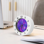 Purple Stardust Cloud Galaxy Space Print Alarm Clock