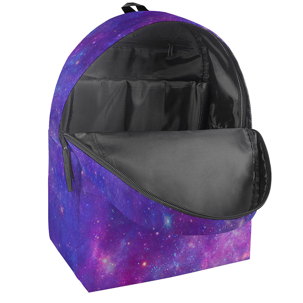 Purple Stardust Cloud Galaxy Space Print Backpack
