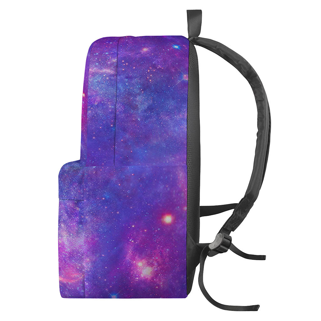 Purple Stardust Cloud Galaxy Space Print Backpack