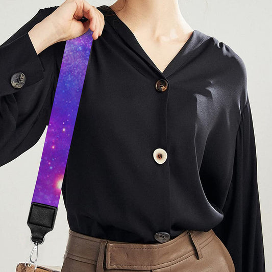 Purple Stardust Cloud Galaxy Space Print Bag Strap