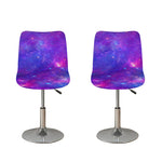 Purple Stardust Cloud Galaxy Space Print Bar Stool Covers