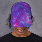 Purple Stardust Cloud Galaxy Space Print Baseball Cap