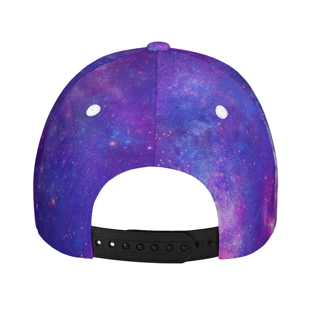 Purple Stardust Cloud Galaxy Space Print Baseball Cap