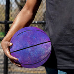 Purple Stardust Cloud Galaxy Space Print Basketball