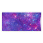 Purple Stardust Cloud Galaxy Space Print Beach Towel