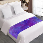 Purple Stardust Cloud Galaxy Space Print Bed Runner