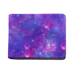 Purple Stardust Cloud Galaxy Space Print Bifold Wallet