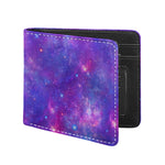 Purple Stardust Cloud Galaxy Space Print Bifold Wallet