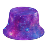 Purple Stardust Cloud Galaxy Space Print Bucket Hat