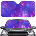 Purple Stardust Cloud Galaxy Space Print Car Windshield Sun Shade