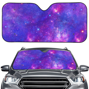 Purple Stardust Cloud Galaxy Space Print Car Windshield Sun Shade