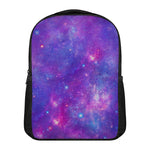Purple Stardust Cloud Galaxy Space Print Casual Backpack