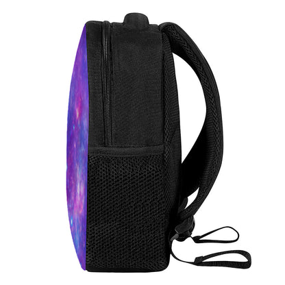 Purple Stardust Cloud Galaxy Space Print Casual Backpack
