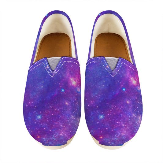Purple Stardust Cloud Galaxy Space Print Casual Shoes