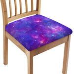 Purple Stardust Cloud Galaxy Space Print Chair Cushion Cover